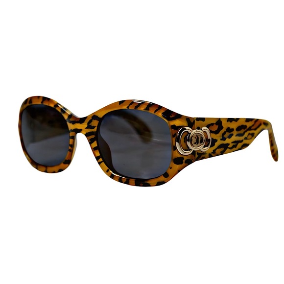 Authentic Christian Dior Slimane Archive Kurt Cobain Leopard Motif Sunglasses - Picture 2 of 8